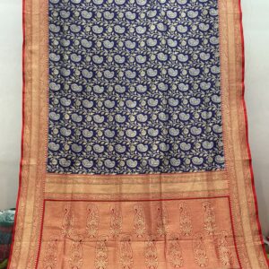 Exclusive Patola Banarasi Silk Saree – Classic Navy Blue (PBS-13)