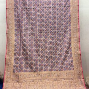 Exclusive Patola Banarasi Silk Saree – Lavender Silver (PBS-15)