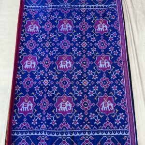 Premium Double Ikat Patola Saree – Royal Blue (DIS-10)