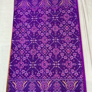 Premium Double Ikat Patola Saree – Deep Purple (DIS-14)