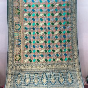 Minakari Mondal Slik – Peacock Teal (MSS-09)