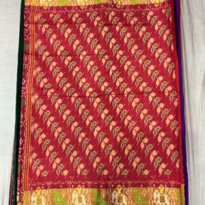 Premium Pure Patola Saree – Heritage Red (PPS-01)