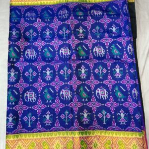 Premium Pure Patola Saree – Sapphire Blue (PPS-13)