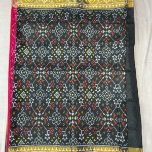 Premium Pure Patola Saree – Midnight Black (PPS-14)