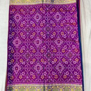 Premium Pure Patola Saree – Wine Berry (PPS-16)