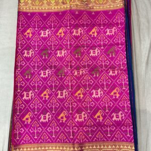 Premium Pure Patola Saree – Bright Magenta (PPS-17)
