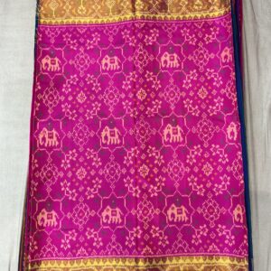 Premium Pure Patola Saree – Sunset Pink (PPS-19)
