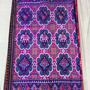 Premium Pure Patola Saree – Classic Blue (PPS-07)